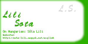 lili sota business card